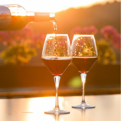 image of pouring wine into glass